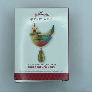 Hallmark Ornament 2013 THREE FRENCH HENS  TWELVE DAYS OF CHRISTMAS 3rd In Series
